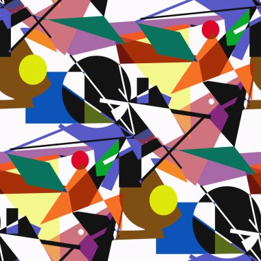Abstract background in the style of Suprematism. Seamless. clipart