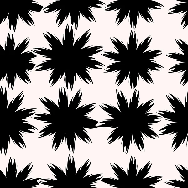 Patrón floral transparente en blanco y negro. Ilustración vectorial. Textiles. Fondo de pantalla. Diseño.Decoración — Vector de stock