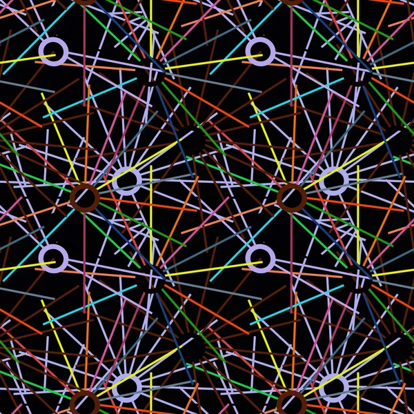 Sfondo geometrico di cerchi e linee. Senza cuciture . — Vettoriale Stock