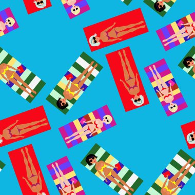 Genç güzel kızları güneşlenme. Rekreasyon.