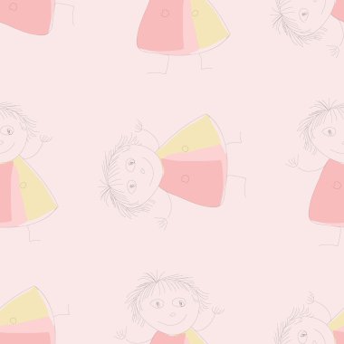 Komik arka plan, stilize çocuk çizim. Sorunsuz.