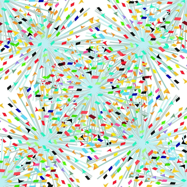 Multi-gekleurde strepen en pleinen op een witte achtergrond. — Stockvector