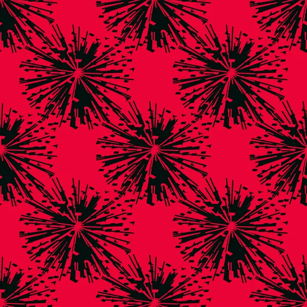 Patrón sin costura abstracto negro y rojo.Seamles . — Vector de stock