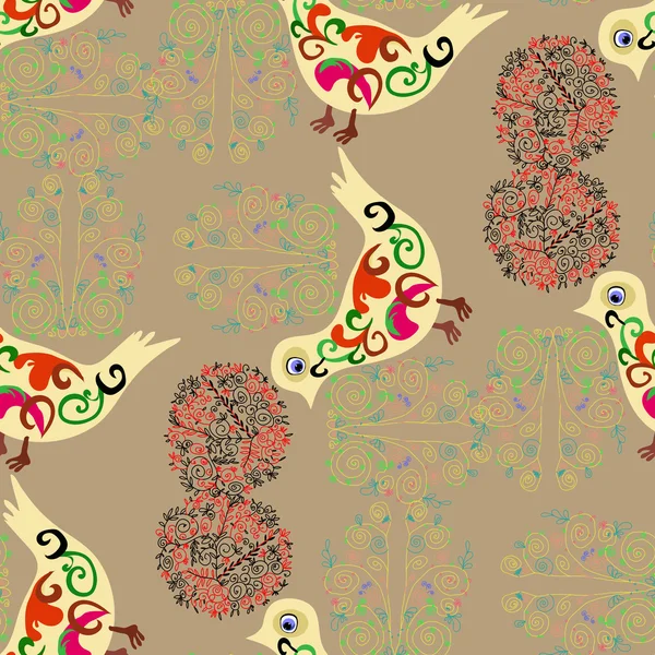 Fleurs et motifs géométriques . — Image vectorielle