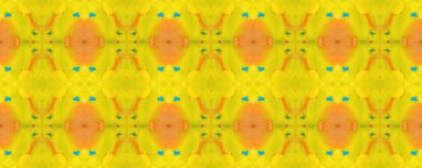 Edepsiz Sanat baskısı. Ayna izi. Pergament Halı. Asya baskısı. Modaya uygun Gouache boyası. Leylak, Turuncu ve Kan Taşı. Yeşil.