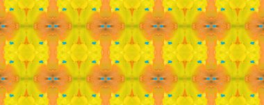 Geometrik duvar kağıdı. Ayna arkaplanı. Eski kağıt Sonsuz Kumaş. Shibori deseni. Güzel suluboya çizilmiş. Azure, Crimson ve elektrik eflatunu. Sarı.