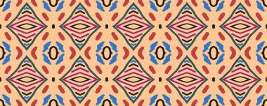 Geometrik desen. İz yansıtılıyor. Aquarelle Bulanık Sonsuz Kumaş. Batik Tekstil. Zarif Mürekkep Görüntü. Ultramarine, Pembe ve Aqua. Sarı.