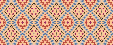 Geometrik resim. Kusursuz Tone. Eski kağıt süsleme. Endonezya baskısı. Güzel suluboya baskı. Mavi, Gül ve Su. Sarı.