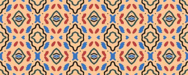 Geometrik duvar kağıdı. Kusursuz desen. Retro Old Doku. Afrika stili. Lüks Mürekkep Görüntü. Indigo, Rose ve kan taşı. Sarı.