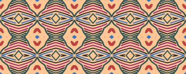 Geometrik resim. Sonsuz Ton. Eski moda Panorama. Yün Tekstil. Güzel Gouache Yazıcı. Indigo, Orange ve Dark Springs. Sarı.