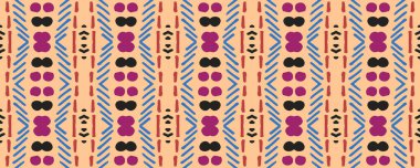 Boyalı parmak izi. Sonsuz özgeçmiş. Grunge Tarzı Halk Tasarımı. Endonezya baskısı. Güzel mürekkep çizilmiş. Indigo, Orange ve Electric Mor. Sarı.