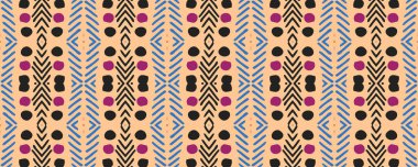 Geometrik duvar kağıdı. Kusursuz bir renk. Eski tarz Grunge Style Efekti. Pamuk tekstil. Güzel suluboya. Azure, Magenta ve Dark Springs. Yeşil.