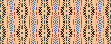 Geometrik baskı. Rengi tekrarlıyor. Eski dekorasyon stili. Pamuk tekstil. Lüks Yıkama Çizimi. Indigo, Rose ve Dark Springs. Kireç.