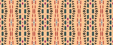 Geometrik duvar kağıdı. Ayna izi. Eski püskü bir Motley baskısı. Aztek deseni. Şık Gouache boyası. Violet, Magenta ve kan taşı. Kireç.