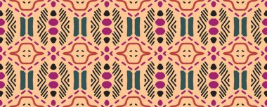 Geometrik duvar kağıdı. Rengi tekrarlıyor. Klasik Panorama. Bohem batik. Zarif Kova boyası. Mavi, Gül ve Altın Hasat. Sarı.