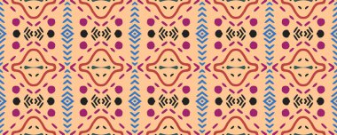 Edepsiz Sanat baskısı. Duvar kâğıdı tekrarlanıyor. Papirüs Halk Tasarımı. Flanel tekstili. Güzel Gouache çizimi. Adil, Ruby ve elektrikli mor. Sarı.