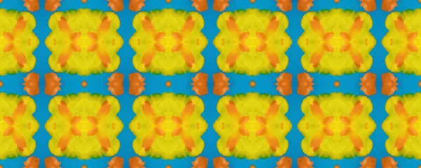 幾何学的画像 鏡面印刷 パーガメント モトリー プリント 綿の繊維 インクペイント Azure Rose ダークスプリング — ストック写真