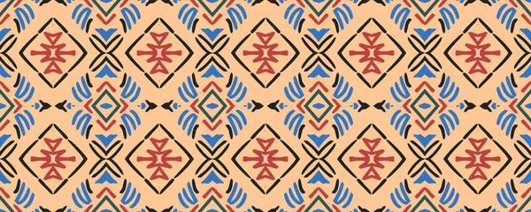 Geometrik Desen Tone Tekrarlanıyor Eski Tekstil Baskısı Boho Tarzı Harika — Stok fotoğraf