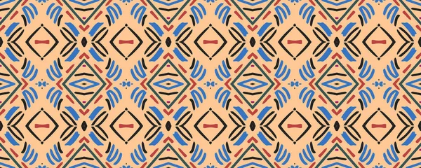 Edepsiz Sanat baskısı. Tekrar eden düzen. Klasik Motley Yazdırma. Pamuk tekstil. Güzel mürekkep izi. Mavi, kırmızı ve koyu yaylı. Yeşil.