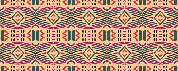 Geometriskt Avtryck Reflekterande Mönster Oldschool Decoraton Style Aztekiskt Mönster Bra — Stockfoto