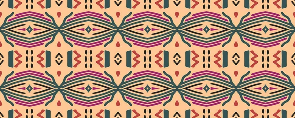 Geometrischer Druck Spiegelbild Retro Teppichstil Shibori Muster Posh Hand Farbe — Stockfoto