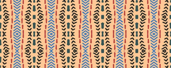 Geometrický Otisk Opakuji Barvu Starý Dekoratonský Styl Bavlněný Textil Luxusní — Stock fotografie
