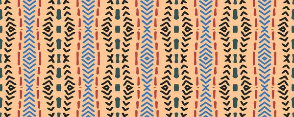 Geometrik baskı. Rengi tekrarlıyor. Eski dekorasyon stili. Pamuk tekstil. Lüks Yıkama Çizimi. Indigo, Rose ve Dark Springs. Kireç.