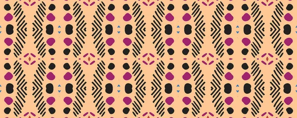 Geometrik baskı. Geçmişi yansıtıyor. Klasik Grunge Stili Efekti. Kızılderili deseni. Muhteşem mürekkep boyası. Leylak, Turuncu ve Su. Sarı.