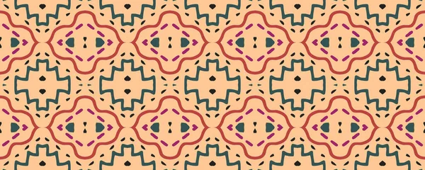 Geometrisches Muster Farbwiederholungen Retro Textildruck Boho Stil Posh Gouache Print — Stockfoto