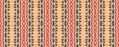 Geometrik duvar kağıdı. Tone 'u yansıtıyor. Blur Motley 'i boya. Dashiki baskısı. Lüks Kova parmak izi. Leylak, Turuncu ve Atlantik mavisi. Kireç.