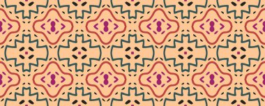 Geometrik resim. Yansıma düzeni. Aquarelle Bulanık Halk Tasarımı. Damask izi. Lüks Gouache. Leylak, Magenta ve elektrik eflatunu. Sarı.