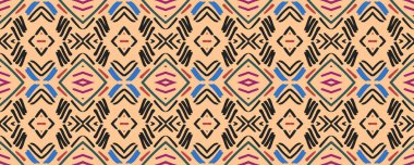 Edepsiz Sanat baskısı. Tone tekrarlanıyor. Eski kağıt halı tarzı. Motley Print 'i Ikat. Lüks mürekkep çizilmiş. Azure, Ruby ve Coloro. Yeşil.