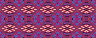 Geometrik duvar kağıdı. Sonsuz duvar kağıdı. Eski kağıt Sonsuz Kumaş. Endonezya baskısı. Tatlı Kova baskısı. Azure, Ruby ve orkide çiçeği. Yeşil.