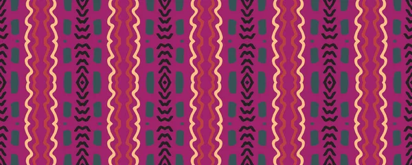 Patrón Geométrico Repetir Color Bordado Étnico Vintage Estilo Africano Tinta —  Fotos de Stock