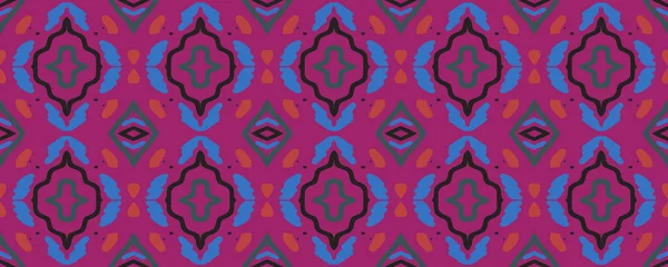 Geometrische Tapete Spiegelbild Hippie Ornamental Print Bohemian Batik Schöne Aquarellfarbe — Stockfoto