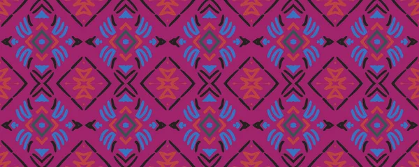 Geometrisches Muster Wiederholungston Paint Blur Old Texture Ikat Bunte Print — Stockfoto