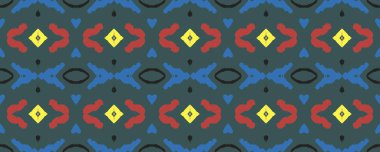 Geometrik duvar kağıdı. Arka plan tekrarlanıyor. Papirüs Süslemesi. Yün Tekstil. Lüks Aquarelle bulanıklığı. Mavi, Kırmızı ve Aqua. Kireç.