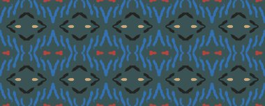 Geometrik resim. Tekrar eden düzen. Aquarelle Dekoraton Tarzı. Boho tarzı. Havalı Kova burcu çizilmiş. Çivit mavisi, pembe ve koyu renk yaylar. Yeşil.