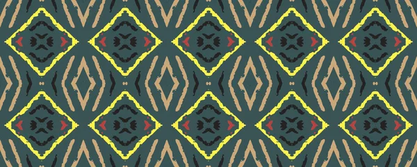 Geometric Picture Repeating Color Watercolor Blur Threadbare Textile Asian Print — Stock Photo, Image