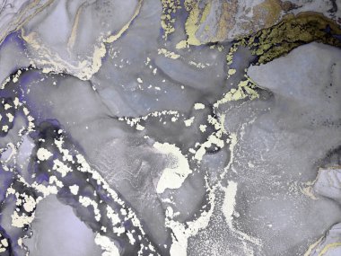 Siyah ve Altın Alkol Mürekkebi. Akrilik boya. Altın Gouache Yazdırma. Mermer altın şeritler. Harika bir duvar kağıdı. Ay suluboya boya. Siyah Üzerine Altın Boşanmalar.