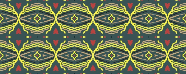 イカット シームレス マゼンタとグレーとブラウンドット アクエラーレしぼりグランジスタイル 部族の布の装飾グランジテクスチャ カラフルなボヘミアンイカット — ストック写真