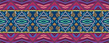 Ikat Kusursuz Resim. Lacivert, Magenta ve Gri şeritli kahverengi şeritler. Suluboya Endonezya Etnik Nakış. Etnik Çeşitlilik Dekorasyonu. Renkli Fakülte.