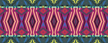 Kusursuz desen Ikat. Mavi, Mor ve Gri ile Beyaz Tonlar. Yıkama, Hindistan 'ın eski püskü boyaları. Modern Yastık Dekoru Kirli Kağıt. Renkli El Çizim Bölgesi.