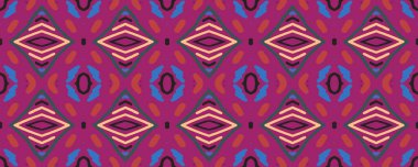 Kusursuz bir arka plan. Indigo, Magenta ve Siyah ile Beyaz Blot. Aquarelle Endonezya Grunge stili. Etnik Halı Dekoru. Renkli Vintage ikat.