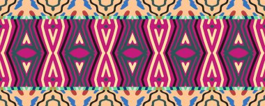 Kusursuz desen Ikat. Sky, Rose ve Brown Blur Gray ile. Yıkama, Japon eski püskü boyası. Kabile atkısı dekoru. Yırtık dökük tekstil. Renkli Sanat Görevi.