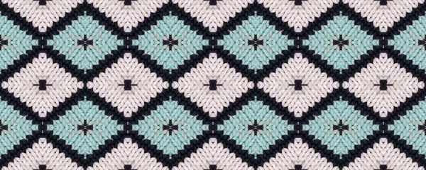 无缝卷白色风格 土生土长的美丽画面Gnome Style Wicker Background 新年北方针织图案 浅色针织 — 图库照片