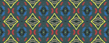 Ikat Seamless for Patchwork. Navy blue, Magenta and White Strips with Gray. Aquarelle Indian Grunge Texture. Rainbow Scarf Decor Design. Colorful Ethnic ikat.