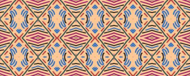 Kusursuz bir arka plan. Indigo, Magenta ve White Strips ile Gray. Aquarelle Endonezya Halk Tasarımı. Kabile Yastığı Dekor Motley Yazdırma. Renkli Sanat Görevi.