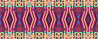 Kusursuz desen Ikat. Mavi, kırmızı ve kahverengi renkte ve gri. Aquarelle Asya Sonsuz Süslemesi. Klasik Şal Dekor Boyanmış Batik. Renkli Sanat Görevi.