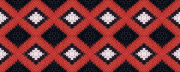 无缝量棉织物 Slavic Wicker图片 纯正的背景 舒适的斯堪的纳维亚针织图案 白色及灰色壁纸 — 图库照片